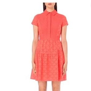 Diane Von Furstenberg Coral Skylar Eyelet Dress